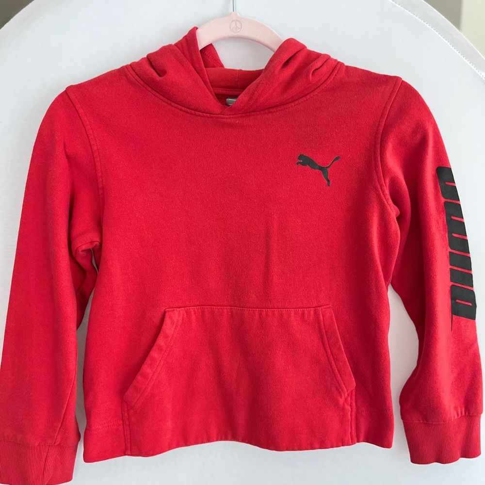 Puma Boys Hoodie in Red